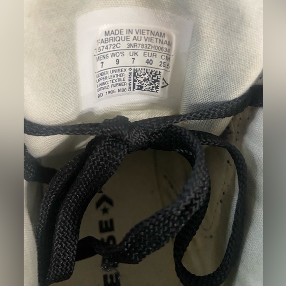 Converse (Unisex) Chuck Taylor ALL Star High Street HI black leather size M7/W9 - Picture 6 of 7